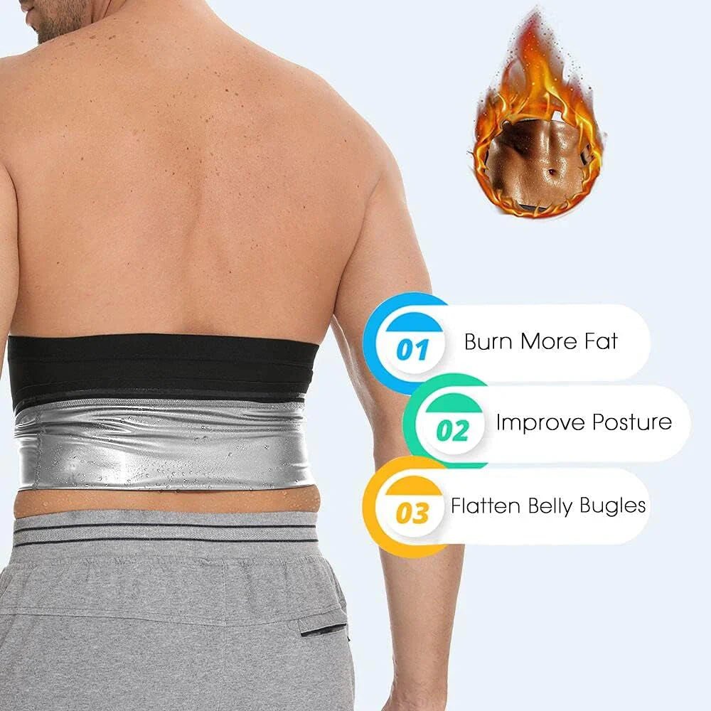 Men's Sauna Waist Trimmer – Sweat Belt for Core Toning & Fat Burning - PlayHard Ramey Style