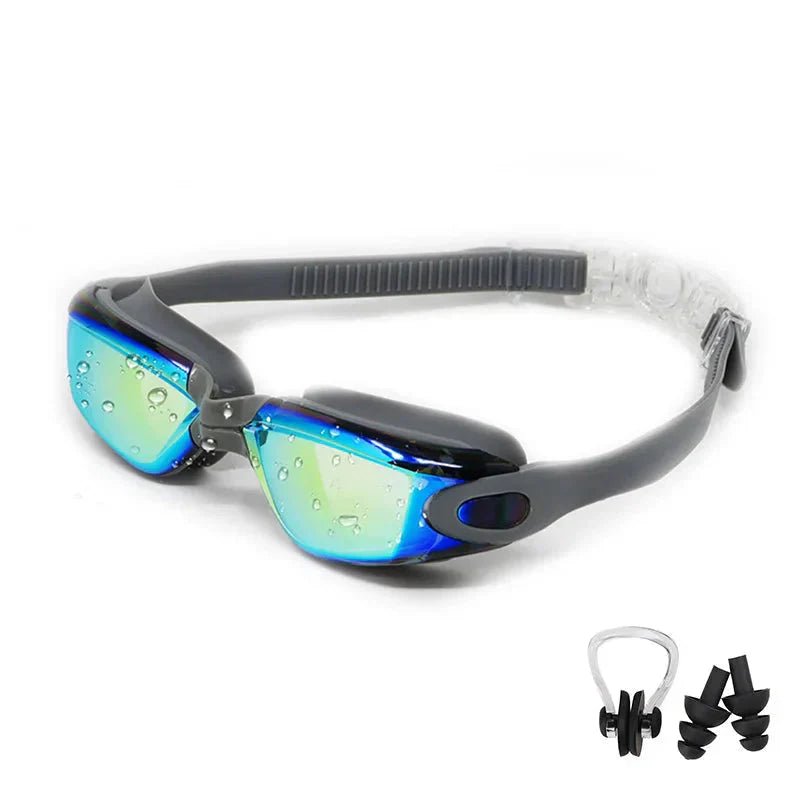 Swimming Goggles for Men & Women – Anti-Fog UV Protection, Waterproof, Adjustable Silicone Swim Goggles for Adults & Kids - PlayHard Ramey Style