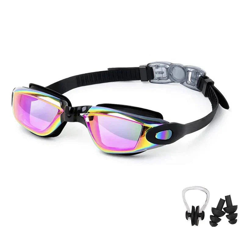 Swimming Goggles for Men & Women – Anti-Fog UV Protection, Waterproof, Adjustable Silicone Swim Goggles for Adults & Kids - PlayHard Ramey Style